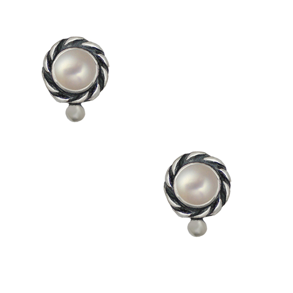 Sterling Silver Petite Cultured Freshwater Pearl Post Stud Earrings
